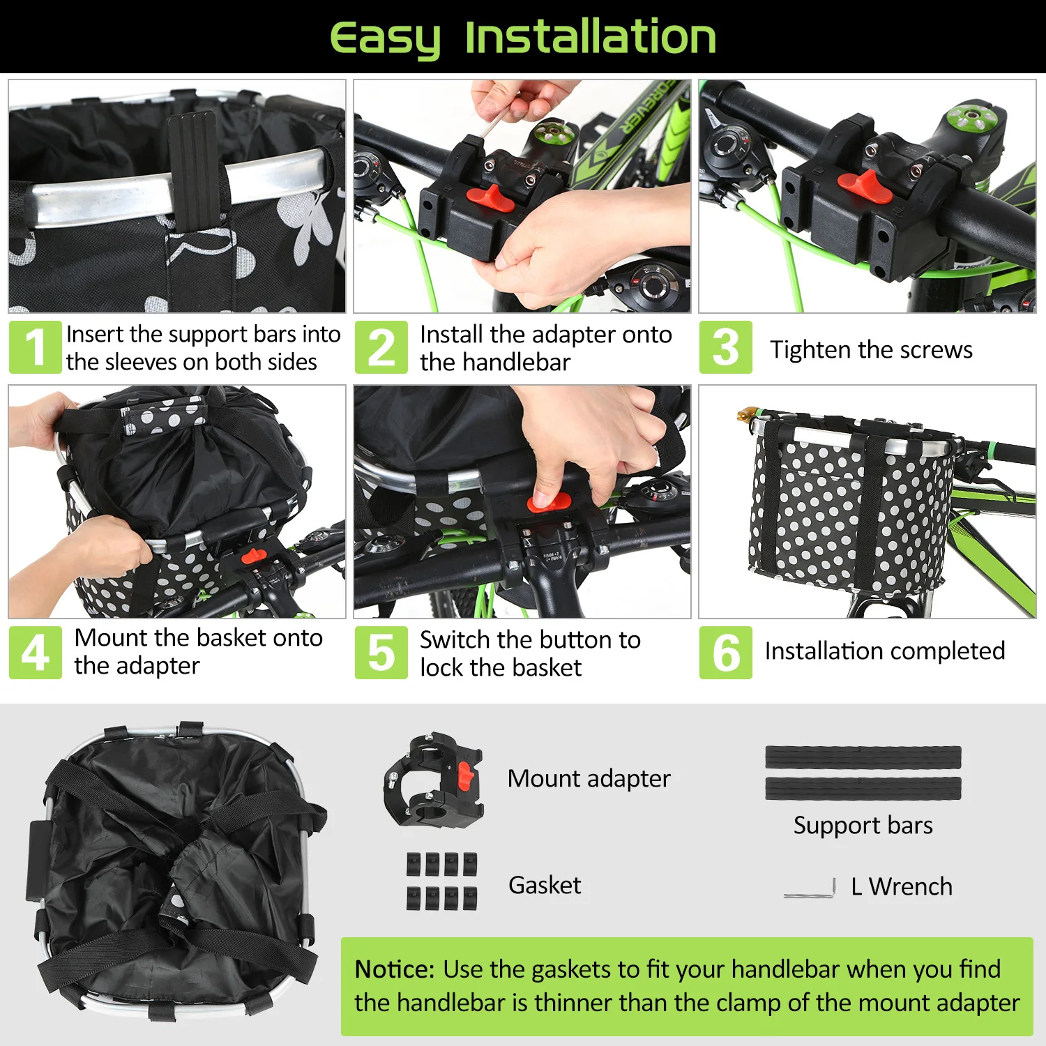 

Waterproof Folding Bike Basket Small Pet Cat Dog Carrier Bag Detachable Bicycle Handlebar Front Basket Cycling Front Bag Handbag