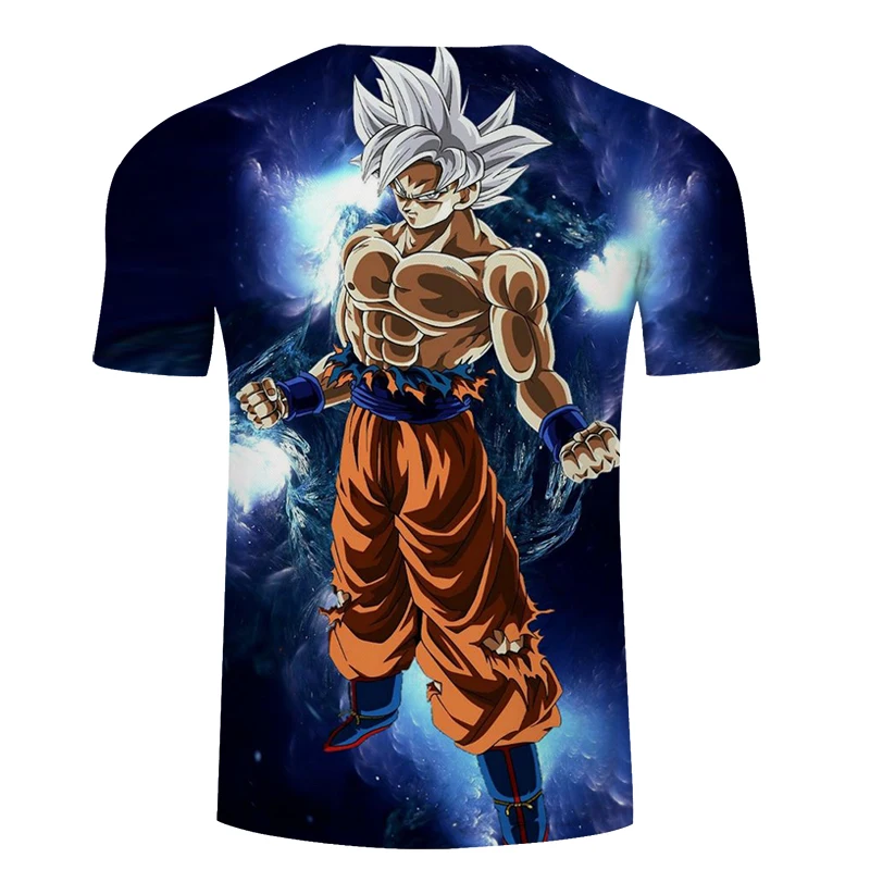 Плюс Размер 6XL Dragon Ball Goku модная футболка новые летние 3D мужские/женские футболки