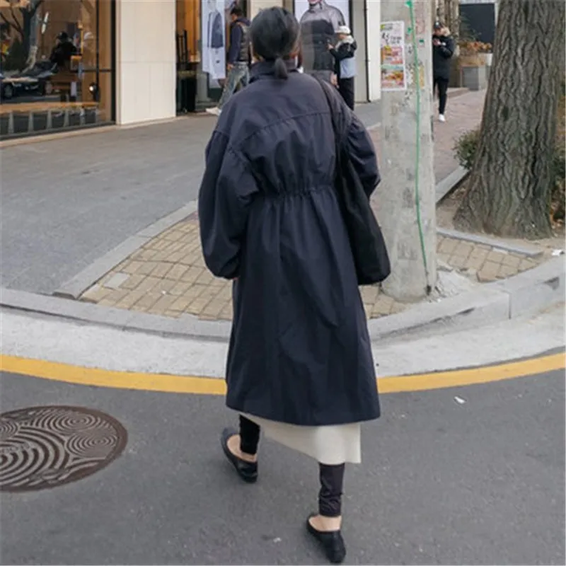 

Plus Size Long Trench Coats Women's 2020 New Spring Autumn Korean Overcoats Fashion Loose Thin Zipper Windbreaker Female Outwear