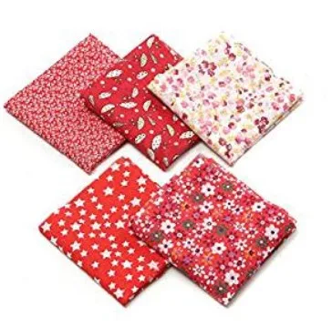 Red 50cmX50cm 50*50cm Cotton Fabric Printed Cloth doll Sewing Quilting Fabrics for Patchwork Home Needlework DIY Handmade Material - Цвет: Red 50cmX50cm