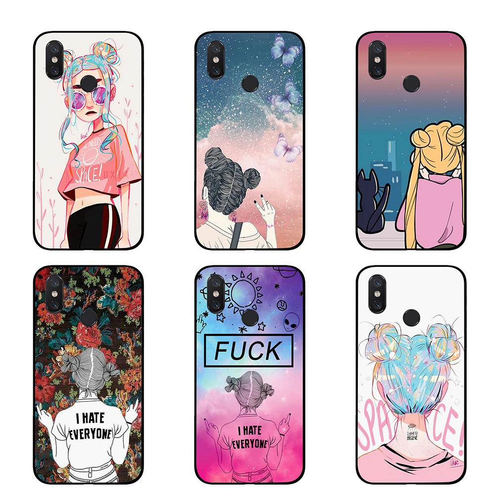 Sailor Moon painting For Xiaomi Redmi GO 4 5 6 7 Pro 4A 4X 5A 5Plus 6A cases cover | Мобильные телефоны и аксессуары