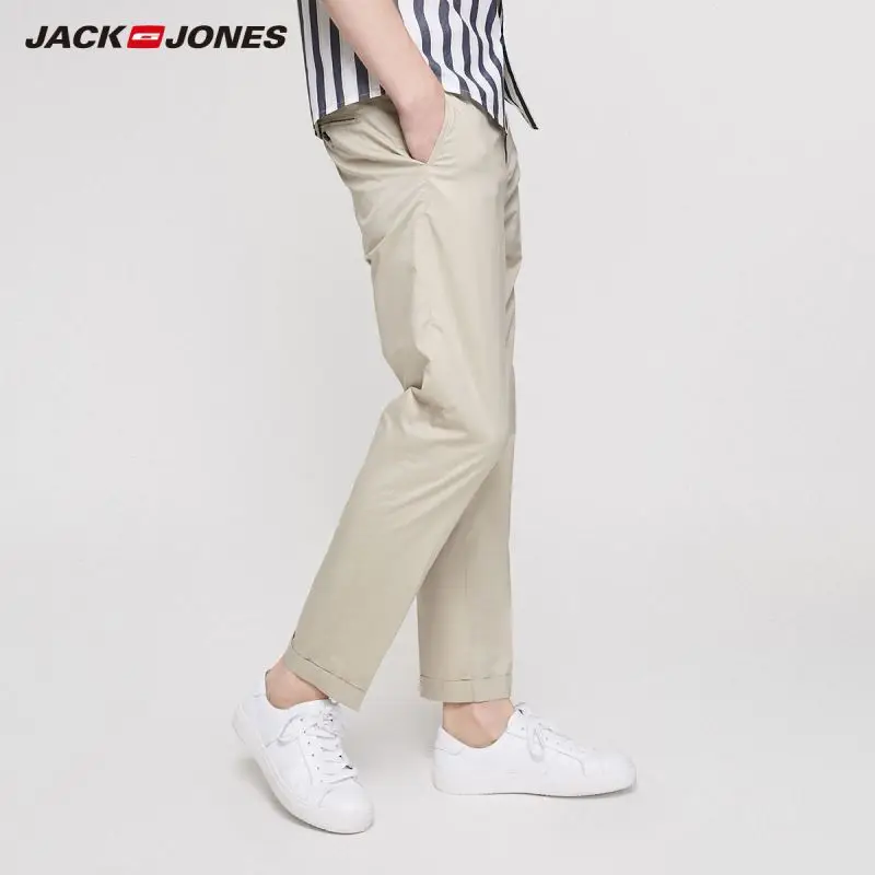 JackJones мужские облегающие тонкие хлопковые Стрейчевые однотонные укороченные