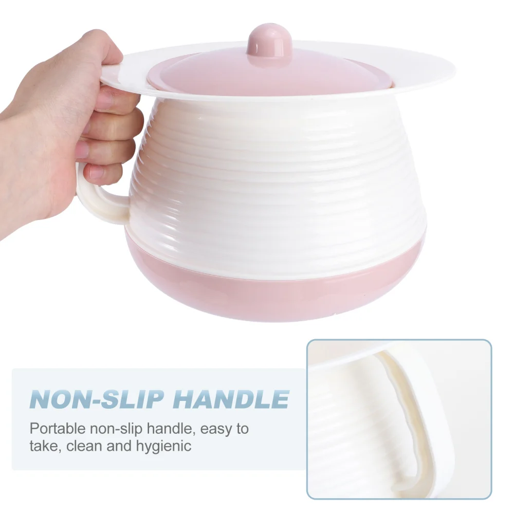 

2PCS Household Baby Urinal Bucket Spittoon Non-skid Handle Chamber Pot with Lid