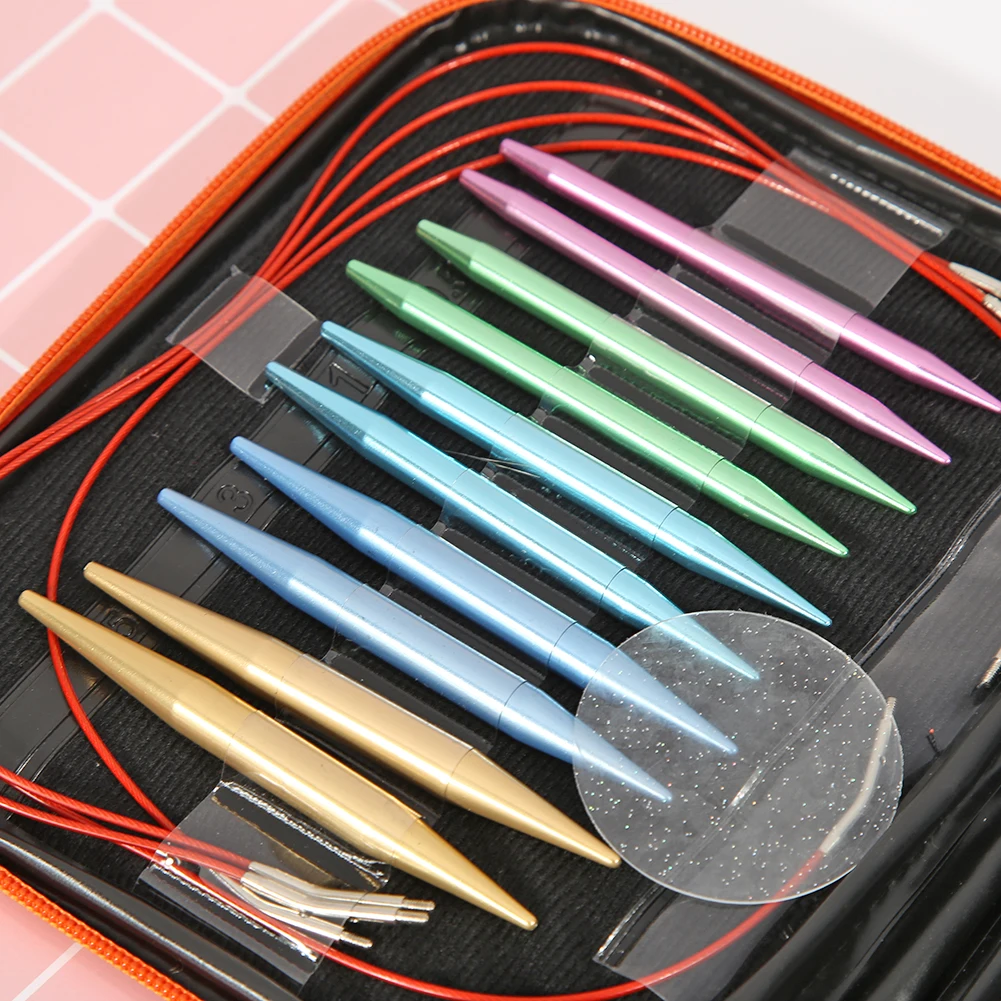 10/13 пар алюминиевых круговых вязальных спиц набор колец спицы для вязания с