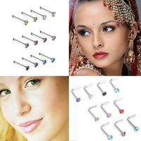 4060pcs 1 8mm stainless steel nose piercings nose stud crystal straight stud nose ring ideal gift for wife or daily wear