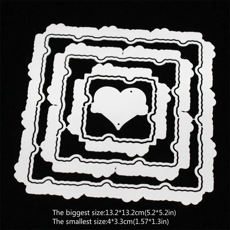 

Valentine's day Frame Metal Cutting Dies Stencils for DIY Scrapbooking Decorative Embossing Paper Card Making Craft