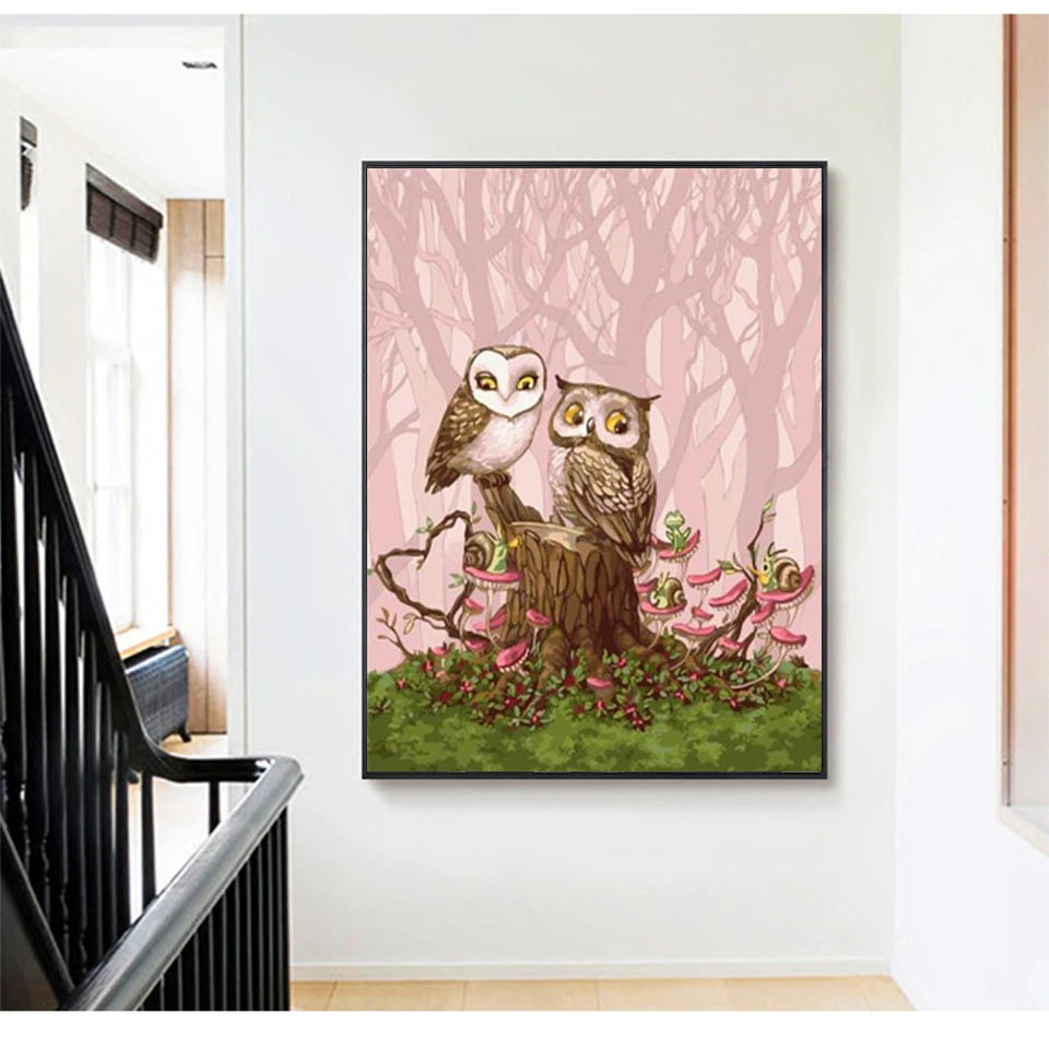 AZQSD Хо DIY картина маслом Краски ing по номерам животных Акриловые ручной ed подарок