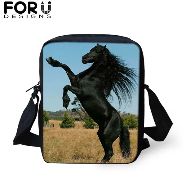 FORUDESIGNS/3 шт./компл. красивый фризская лошадь печати школьная сумка для мальчиков и подростков, рюкзак для девочек, детей, студентов рюкзак для путешествий - Цвет: CDGX1514E