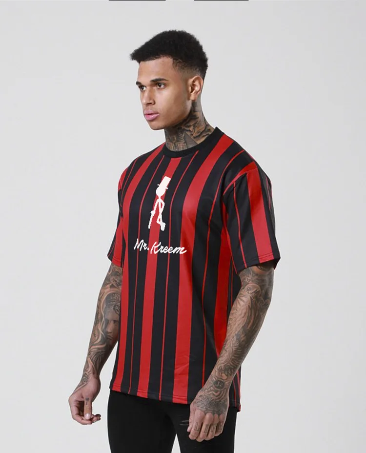 FRMARO Мужская футболка 2019 летняя модная s повседневные полосатые рубашки Короткие