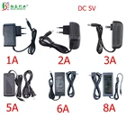 DC 5V светодиодный адаптер питания для WS2812b светодиодный RGB полоса CCTV импульсный источник питания ЕС США вилка освещения Трансформатор 1A 2A 3A 5A 6A 8A