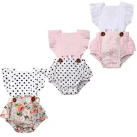 newborn infant baby girl clothes lace splice romper backless jumpsuit outfit sunsuit baby clothing