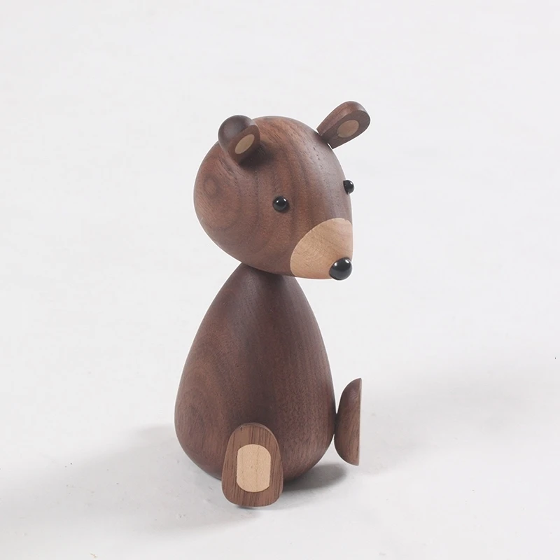 walnut squirrel-S Россия маленький медведь деревянные украшения для декора белка для мебели деревянные ремесла небольшие подарки деревянный медведь игрушка орнамент дом - Цвет: walnut squirrel-S