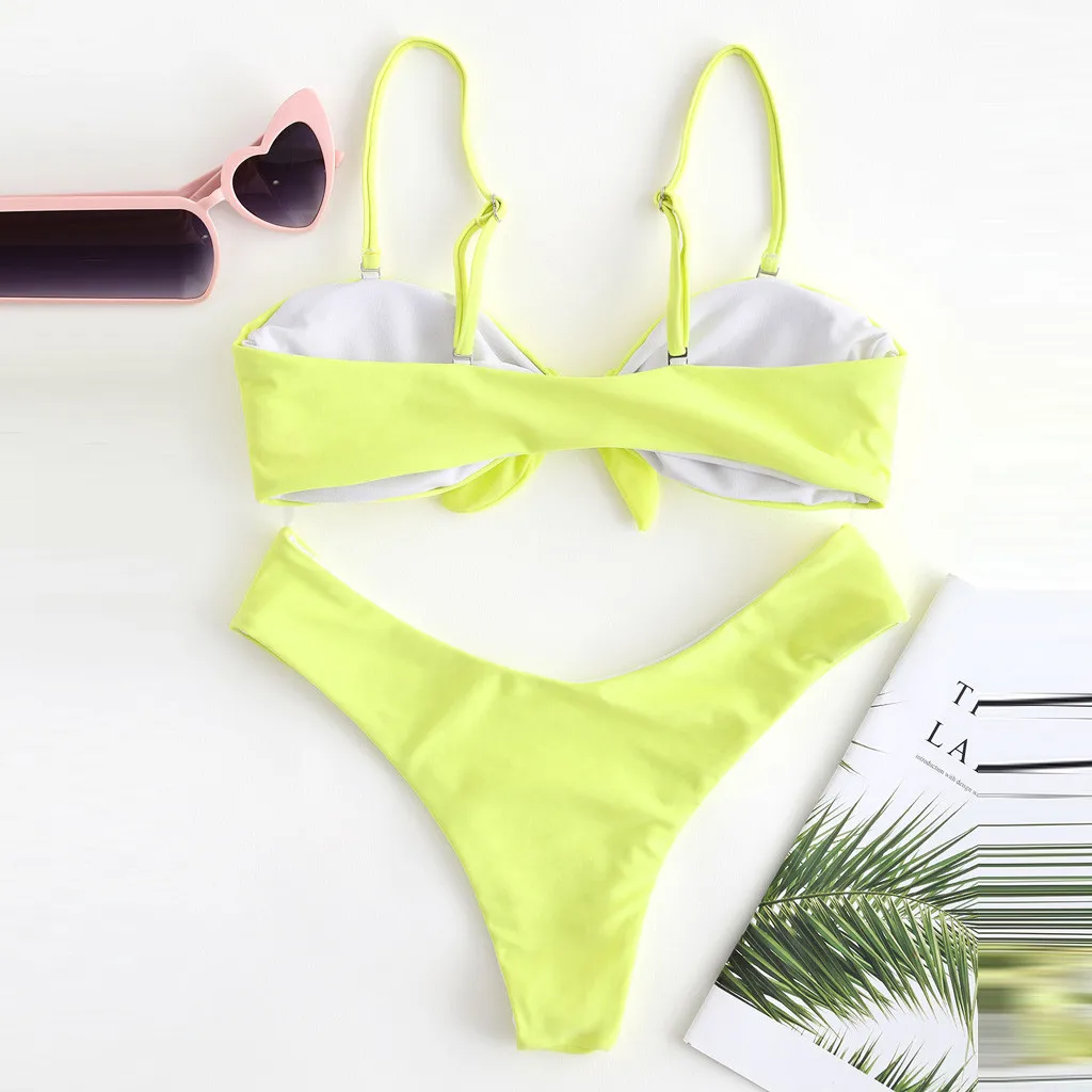 Микро-бикини сексуальная женская одежда для плавания с эффектом пуш-ап Женский