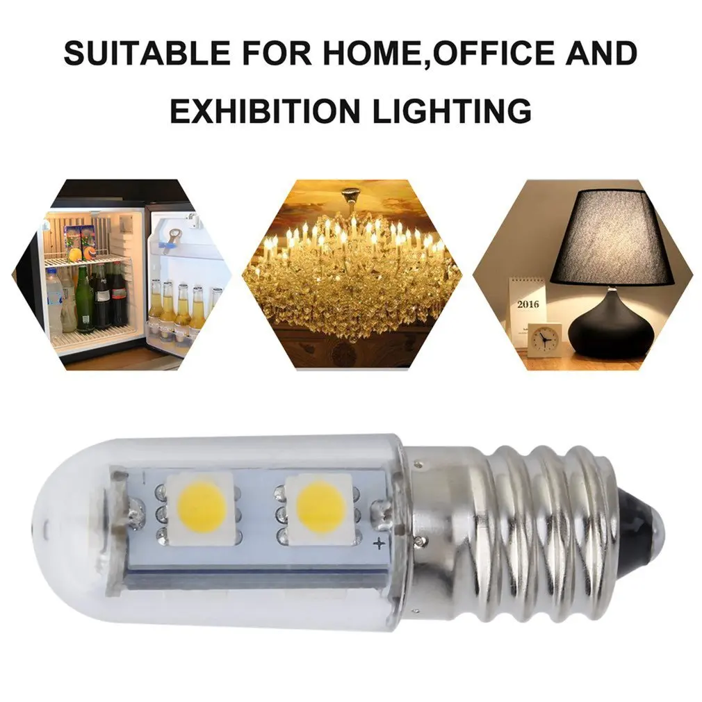 

Mini E14 1W 7 LED 5050 SMD Nature/Warm White Light For Sewing Machine Refrigerator Lamp 110V/220V LED Bulb