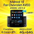 Автомобильный мультимедийный проигрыватель 2 Din, Android, 4 Гб + 64 ГБ, 9,7 дюйма, 8-ядерный, Wi-Fi, GPS, Bluetooth, для Chevrolet AVEO 2006-2012, 8-ядерный, IPS