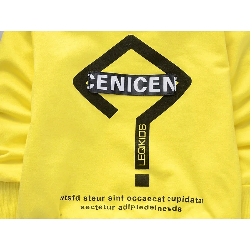 Однотонные костюмы с принтом алфавита весенний спортивный костюм для маленьких