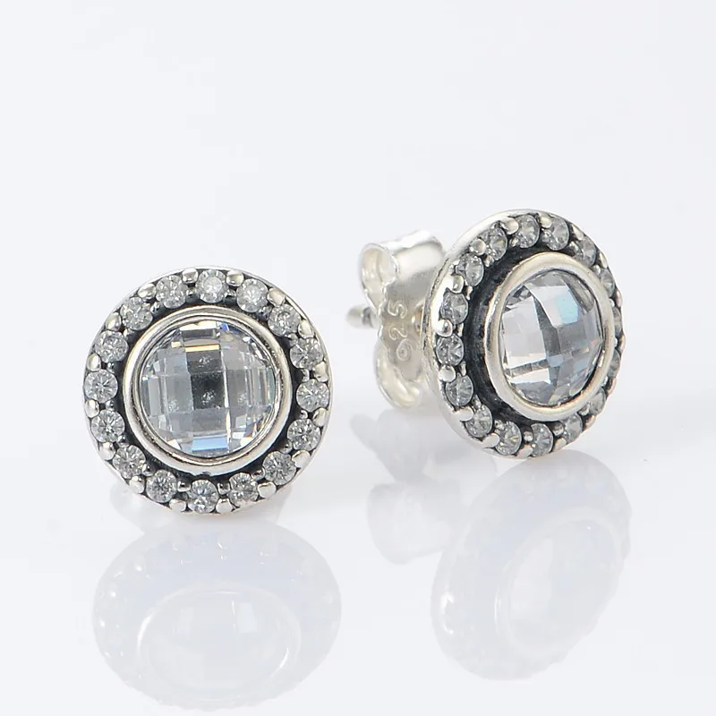 ER023 New earrings 925 Sterling Silver hearts Stud Earrings for women silver earings brinco fine jewelry Jewyuer wholesale ER001 - Цвет камня: ER023