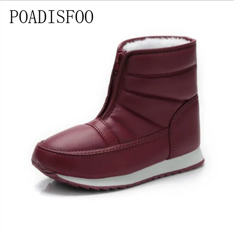 2018 HOKSVZY Women's Fashion New Show Boots Black Wine Lady Winter Ankle Snow Super Large Russian Women JSH-M908 | Обувь