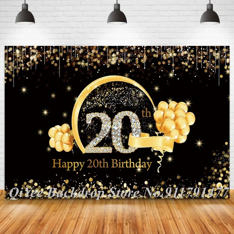 Виниловый фон для фотосъемки с надписью Happy 20th 30th 40th взрослых|Фон фотосъёмки| |