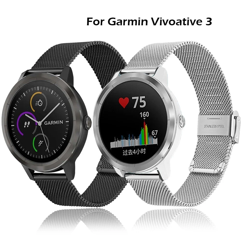 

Metal Band Garmin Vivoactive 3 Strap For Garmin Vivoactive3 4/Vivomove HR/Forerunner 645 Smart Bracelet Watch Strap Accessoires