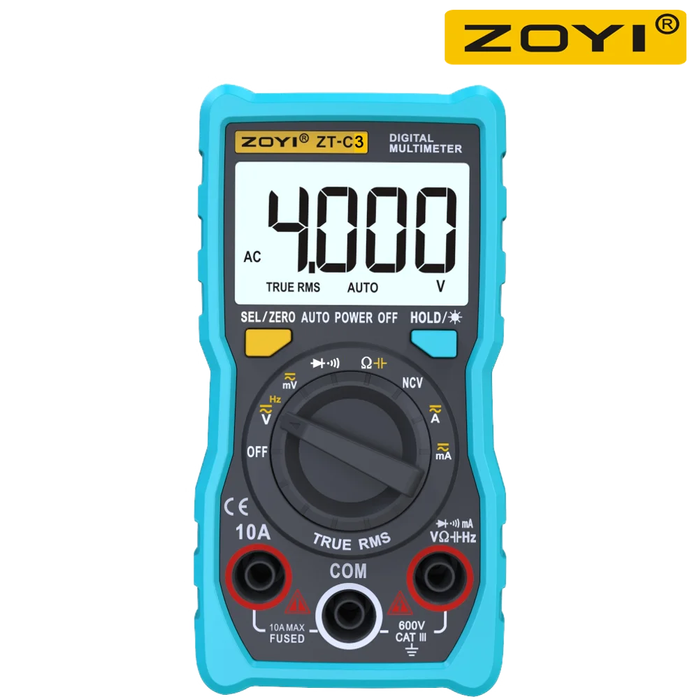 

4000 Counts Digital Multimeter Electrical DMM Transistor Tester Capacitance Meter ZOYI ZT-C1 / ZT-C2 / ZT-C3 / ZT-C4