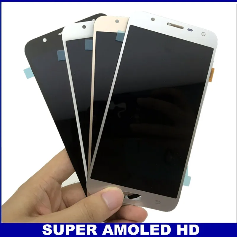 AMOLED lcd s Полный дигитайзер для samsung Galaxy J7 neo J701 J701F J701M J701MT ЖК дисплей сенсорный экран