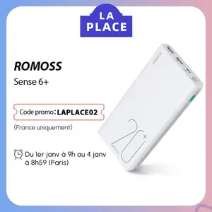 Внешний аккумулятор ROMOSS Sense 6 +, 20000 мАч, с быстрой зарядкой PD3.0