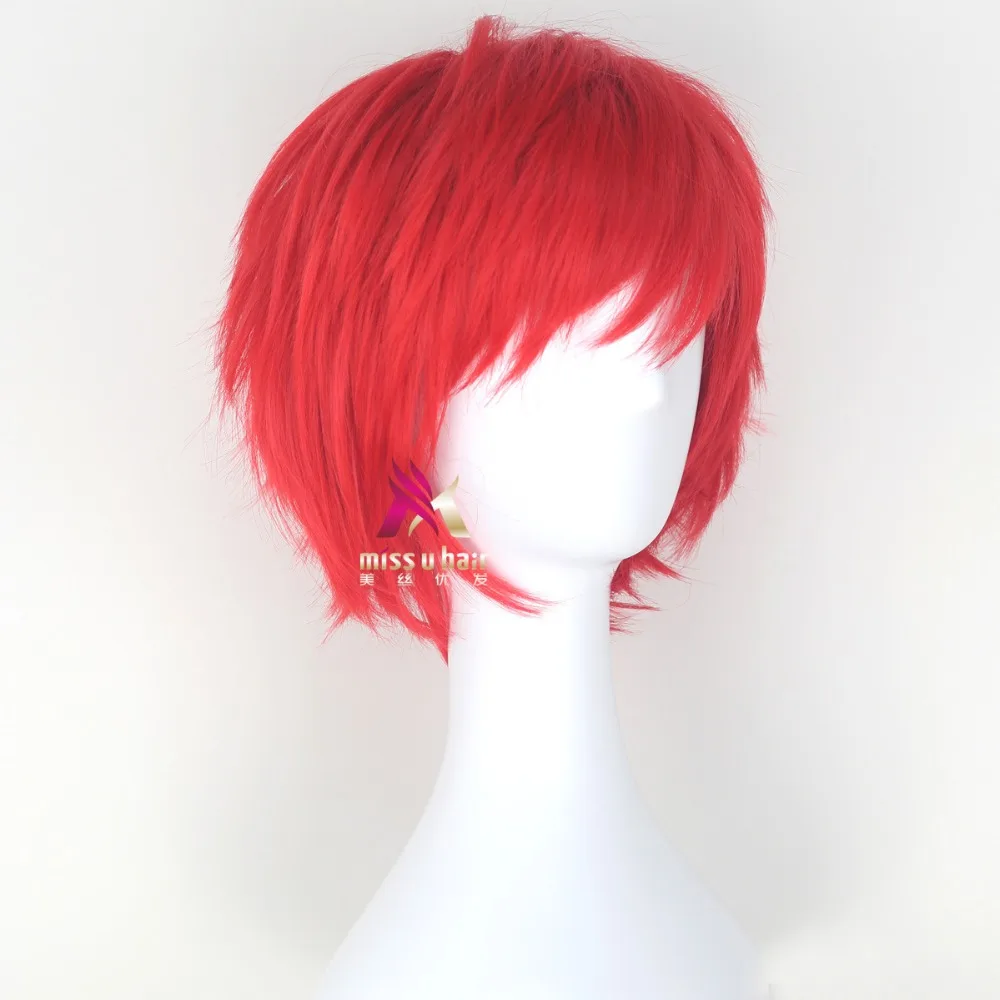 Re:Life in a Different World from Zero Reinhard van Astrea Cosplay Wigs 30cm Red Synthetic Hair Perucas Wig +wig cap | Тематическая