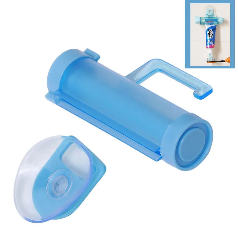 

Plastic Toothpaste Dispenser Tube Partner Sucker Hanging Toothpaste Storage Hanging Organizer Squeezer
