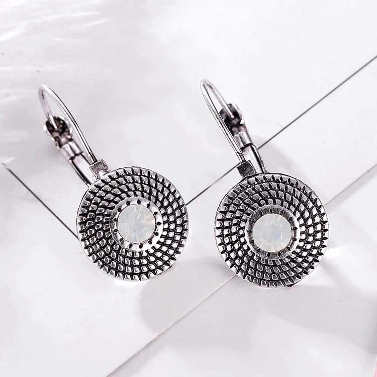 Stone Earring Antique Earrings Aros De Moda Vintage Hoop Aretes Mujer 2021 Punk Funny Minimalist | Украшения и аксессуары