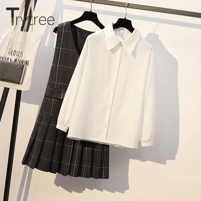 Осенне-зимний комплект из двух предметов Trytree повседневная однобортная блузка с