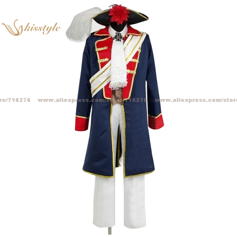 Kisstyle Мода APH Hetalia: Axis Powers Пруссия Гилберт семь Военная Униформа COS одежда косплей