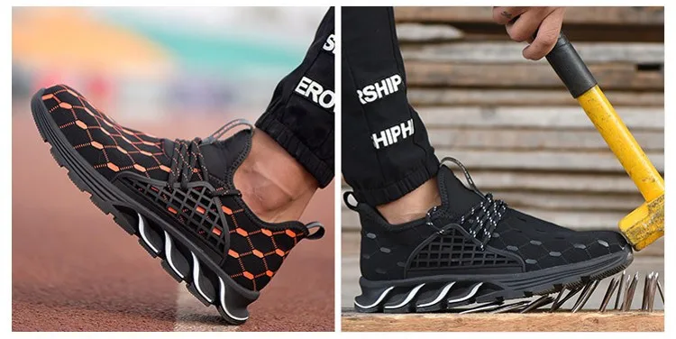 Защитные ботинки со стальным носком для мужчин и женщин Легкие уличные