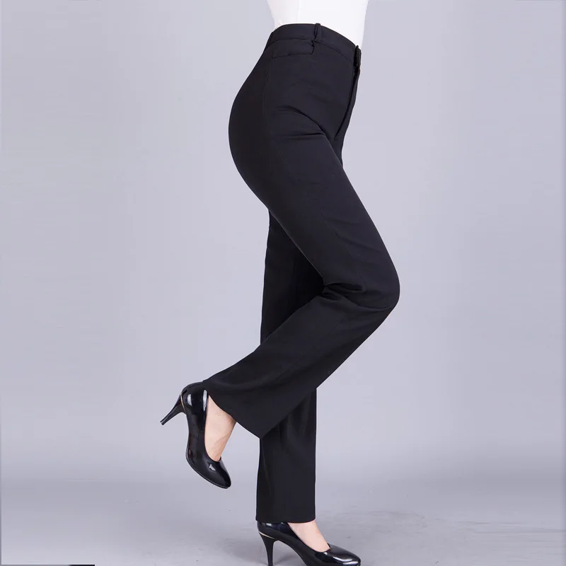 

Elegant Women's Pants Black Profession 2021 New Autumn Casual High Waist Ladies Trousers Office Trousers Female Work Clothes