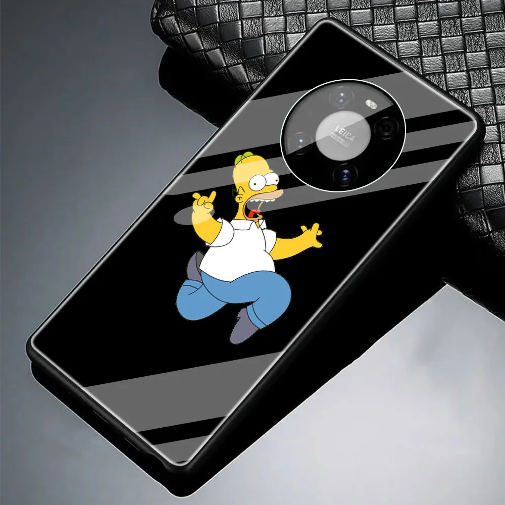 

Luxury Phone Case For Huawei Y9 Y7 Y6 2019 Y9a Y8s Y6p Y8p Y5p Tempered Glass Funda Shell Cover Funny Bart simpson boys