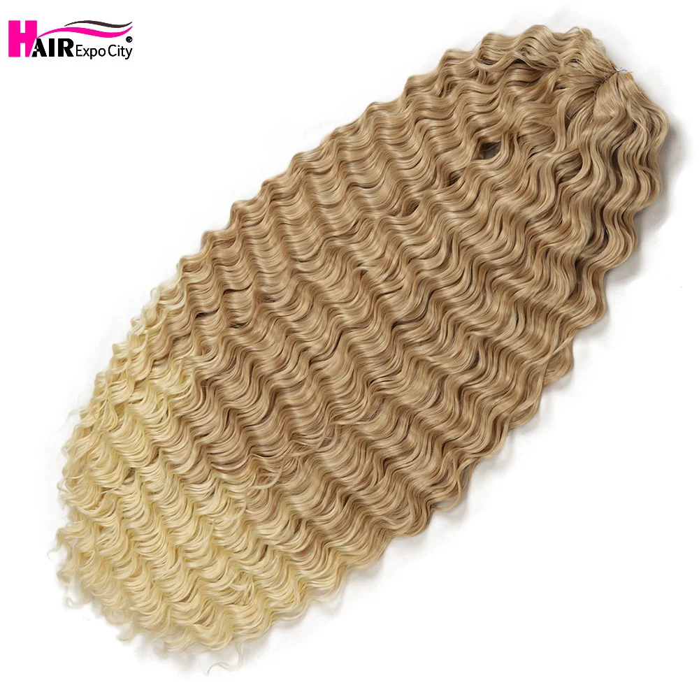 

Synthetic Deep Wave Twist Crochet Braids Hair 28" Long Afro Curls Ombre Braiding Hair Extensions High Tempreture Hair Expo City