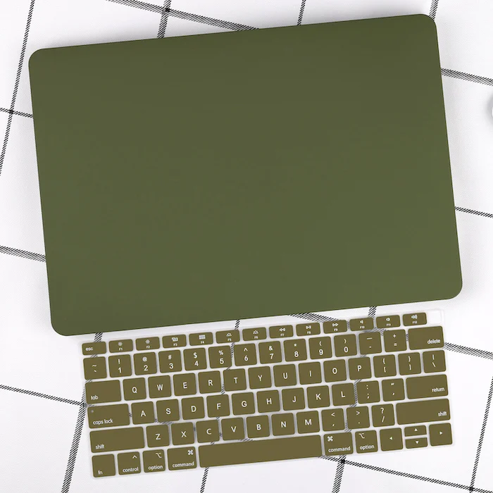Green Чехол для ноутбука 4 в 1 для MacBook Air 11, 13 дюймов и Pro retina 13,3, 15,,,, кристально Матовый Жесткий чехол для клавиатуры - Цвет: Green