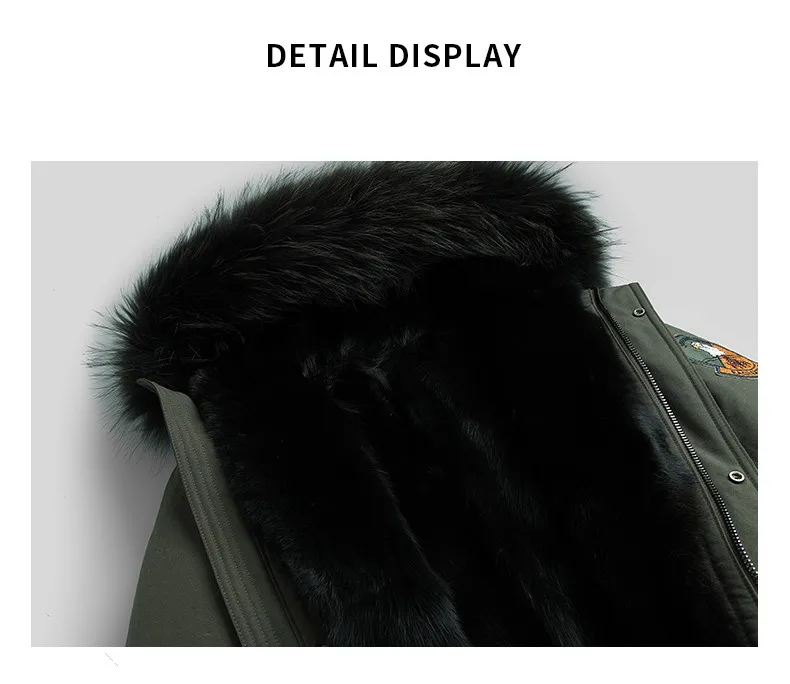

Jacket Winter Parka Men Real Mink Liner Long Coat Raccoon Fur Collar Parkas Plus Size ZLM15073-7 MY1124