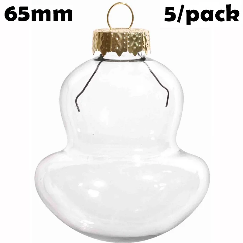 

Promotion - DIY Paintable Christmas Ornament Decoration 65mm Glass Mushroom, 5/Pack
