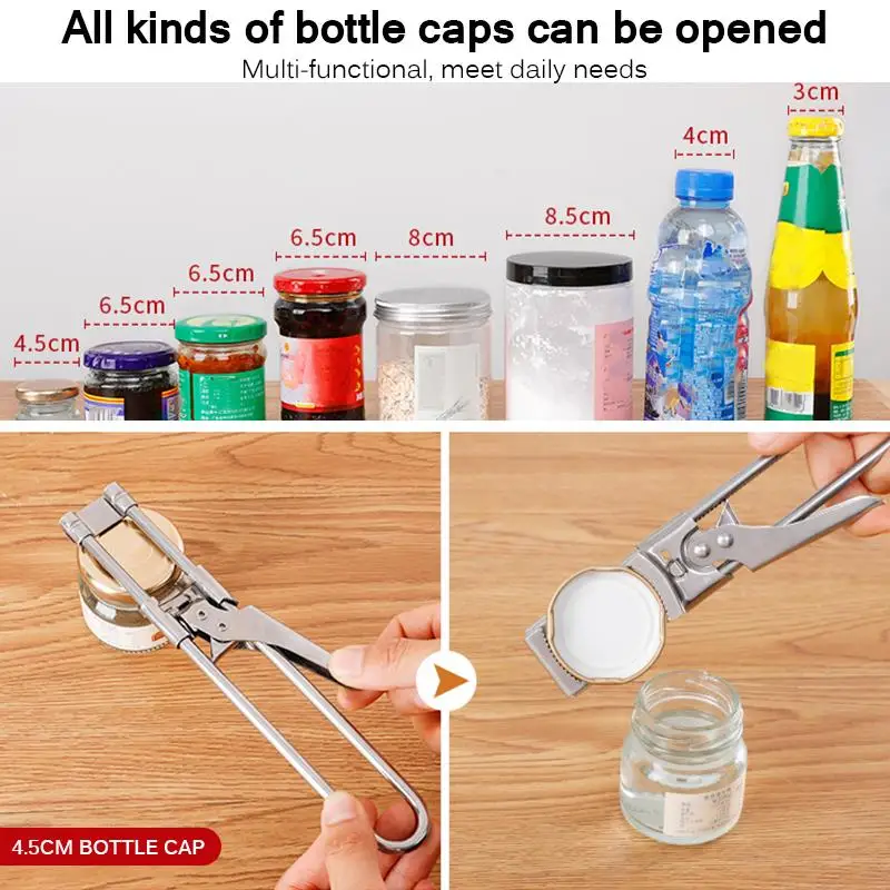 

WALFOSProfessional Portable Adjustable Manual Stainless Steel Jar Lid Opener Gripper Can Opener Kitchen Supplies Accessories