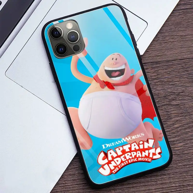 

Captain Underpants The First Epic Movie Phone Case Tempered Glass For iPhone 12 Pro Max Mini 11 Pro XR XS MAX 8 X 7 Plus SE 2020
