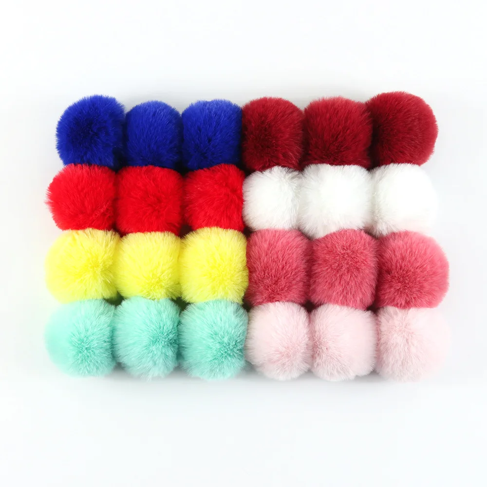 

Mixed Color DIY 4-5cm Faux Rabbit Fur Pompom Artificial Fur Balls Fur Pom Pom For Hats Cap For Scarf Gloves Keychain H291