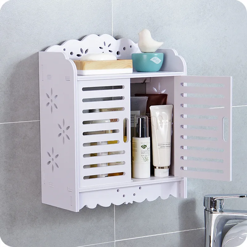 Ванная комната настенные деревянные полки для хранения расходных материалов