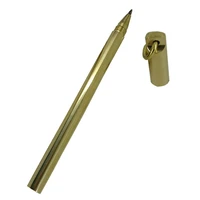 acmecn simple classic military grade solid brass pen handmade copper pocket pen with cap unique signature pen christmas gifts