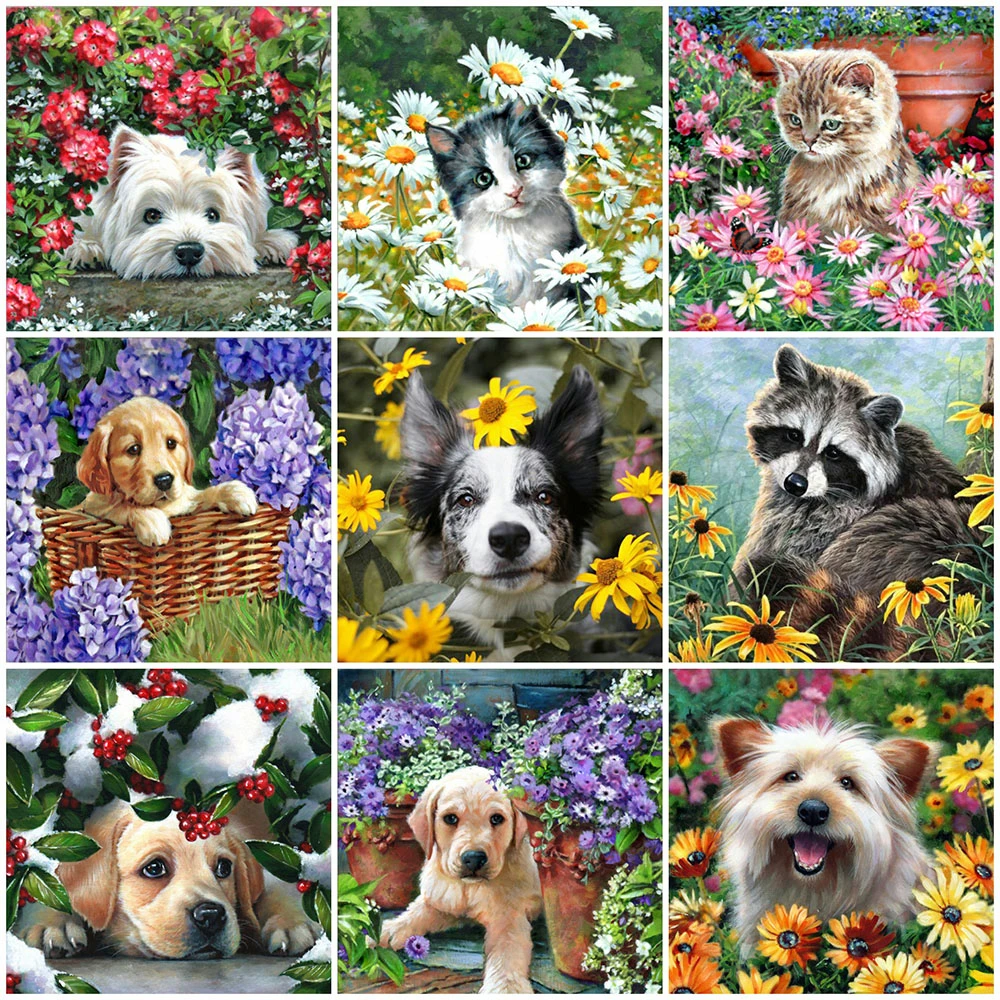 

Evershine Алмазная вышивка кошка картина стразы полная площадь 5D DIY Алмазный мозаика животное алмазная картина собака вышивка крестом подарок р...