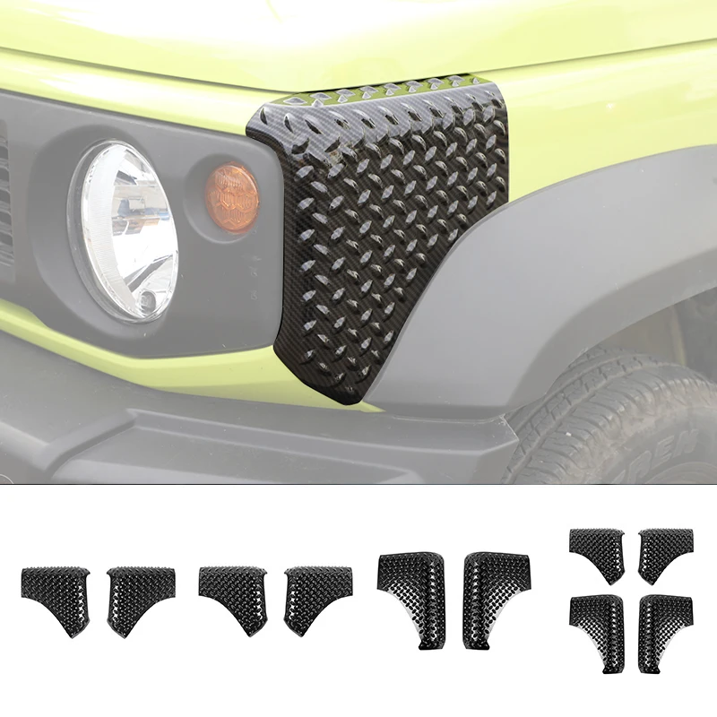 TESIN Car Front Rear Fender Tailgate Angle Wrap Decoration Guard Cover for Suzuki Jimny JB74 2019 2020 2021 Exterior Accessories