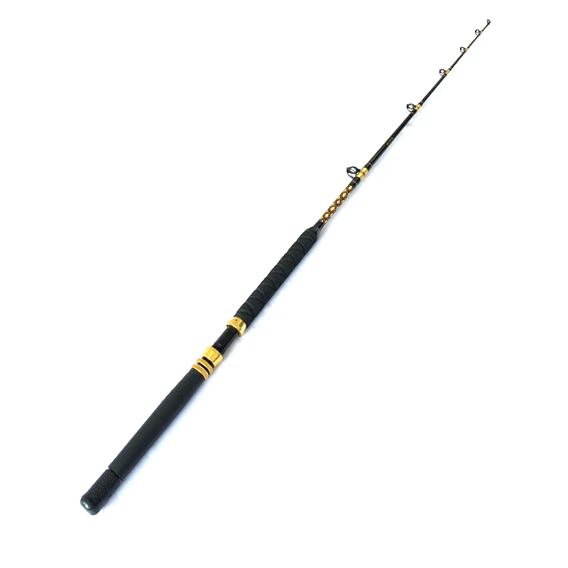 15-30LB 5+ 1 направляющий светильник соленое удилище для ловли на блесну лодка рыбалка 1,8 м FRP Двойные наконечники большая игровая Удочка морская Удочка троллинг - Цвет: Цвет: желтый