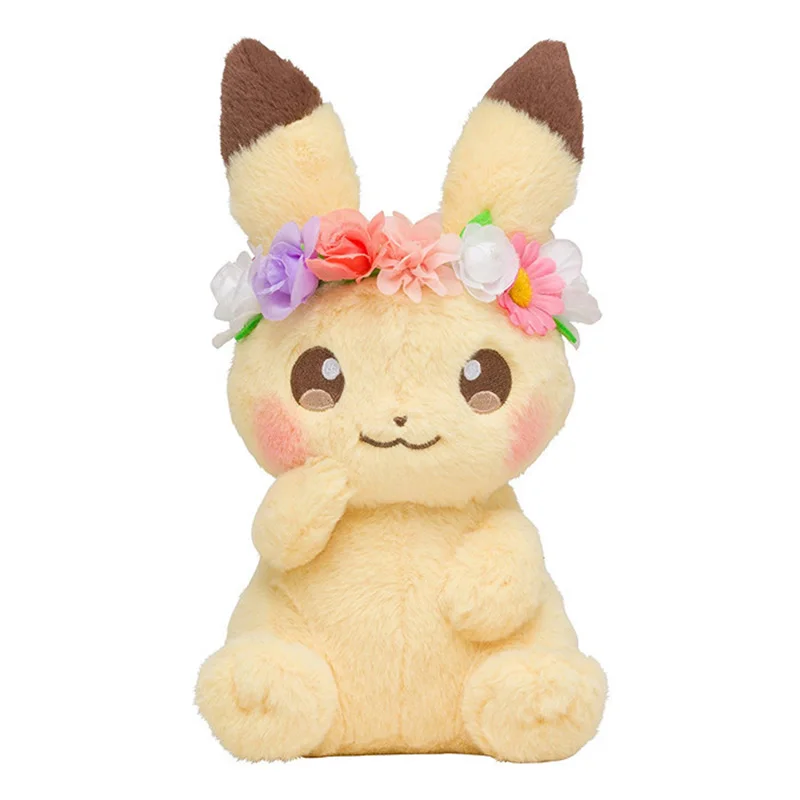 Mu&ntilde;eco de peluche de Pok&eacute;mon Pikachu para ni&ntilde;os, corona de Pascua, Festival de Primavera, Anime, monstruo de bolsillo, regalo, 18cm-2