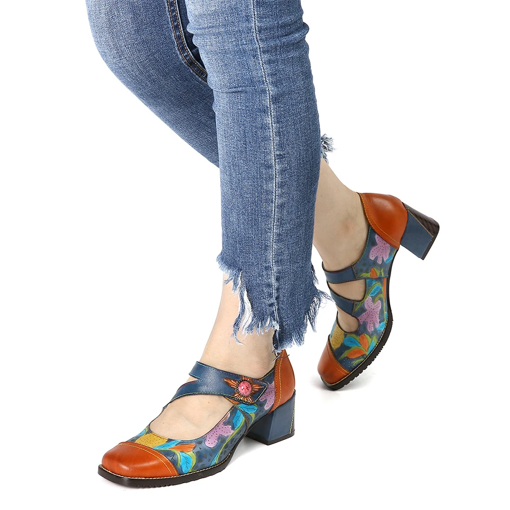 Новинка модная женская кожаная обувь ручной работы в европейском и американском