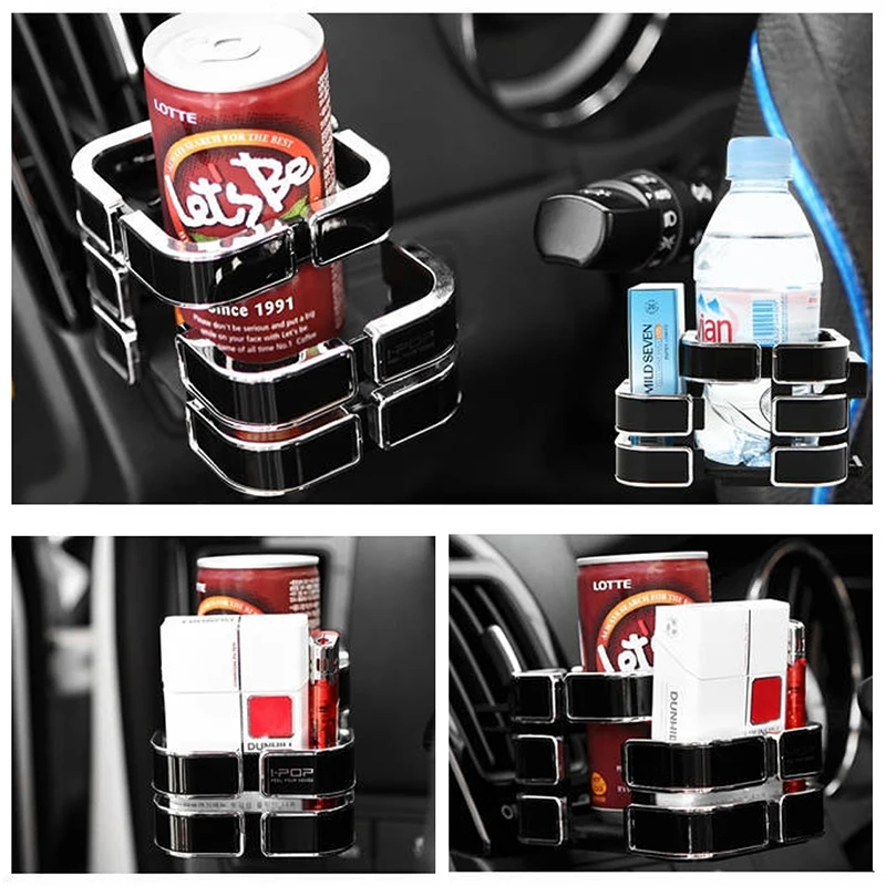 

1Pc Black Universal Car Auto Vehicle Drink Bottle Cup Phone Holder Stand